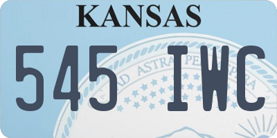 KS license plate 545IWC