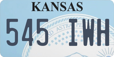 KS license plate 545IWH