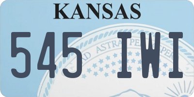 KS license plate 545IWI