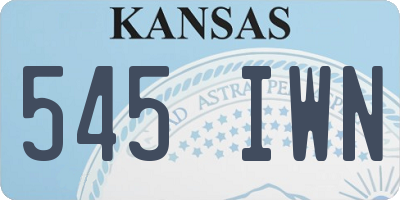 KS license plate 545IWN