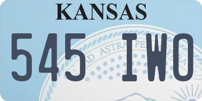 KS license plate 545IWO
