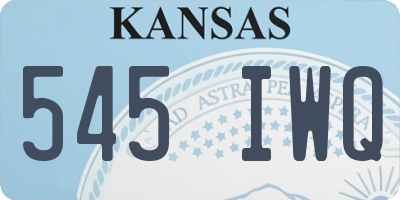 KS license plate 545IWQ