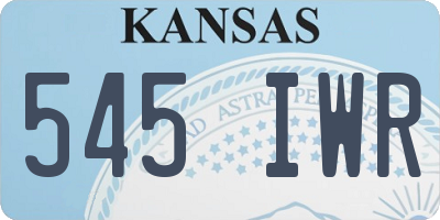 KS license plate 545IWR