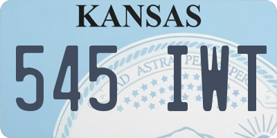 KS license plate 545IWT