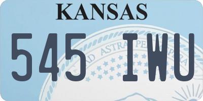 KS license plate 545IWU