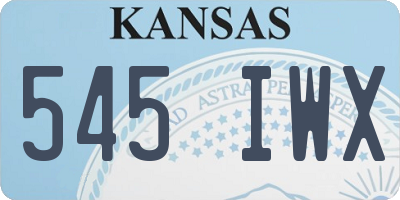 KS license plate 545IWX