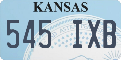 KS license plate 545IXB