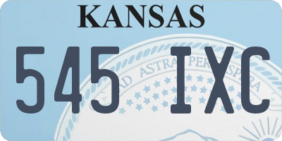 KS license plate 545IXC