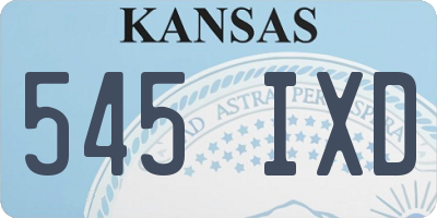 KS license plate 545IXD