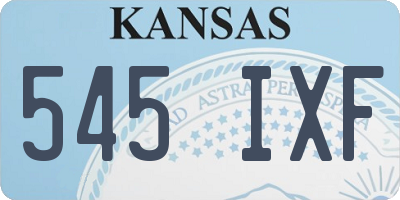 KS license plate 545IXF