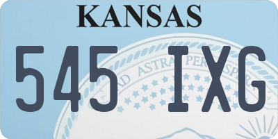 KS license plate 545IXG