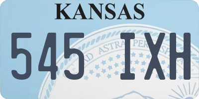 KS license plate 545IXH