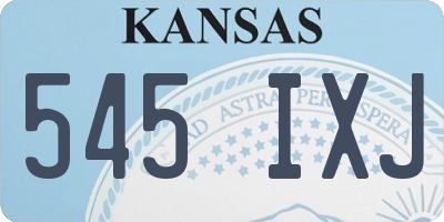 KS license plate 545IXJ