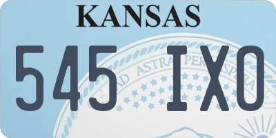 KS license plate 545IXO