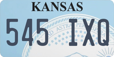 KS license plate 545IXQ