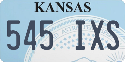 KS license plate 545IXS