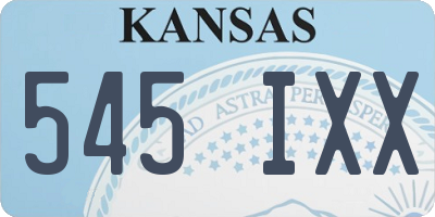 KS license plate 545IXX