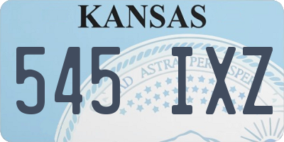 KS license plate 545IXZ