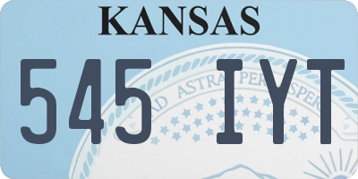 KS license plate 545IYT