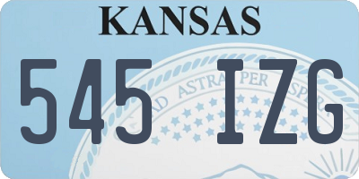 KS license plate 545IZG