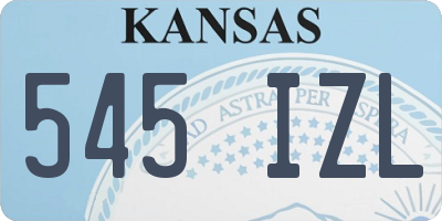KS license plate 545IZL