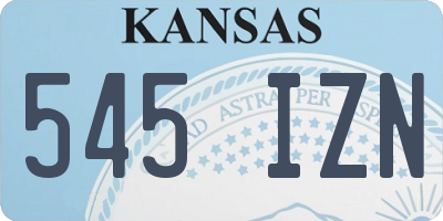 KS license plate 545IZN