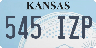 KS license plate 545IZP