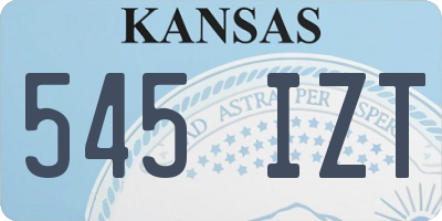 KS license plate 545IZT