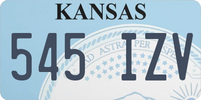 KS license plate 545IZV
