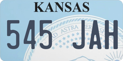 KS license plate 545JAH