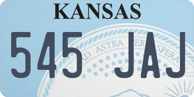 KS license plate 545JAJ