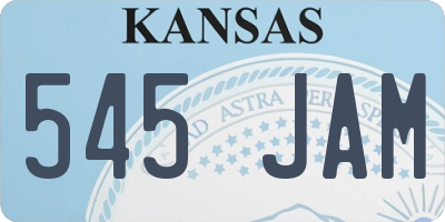 KS license plate 545JAM