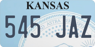 KS license plate 545JAZ