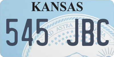 KS license plate 545JBC