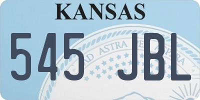 KS license plate 545JBL