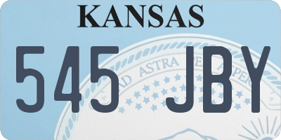 KS license plate 545JBY