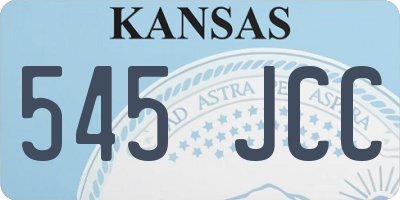 KS license plate 545JCC
