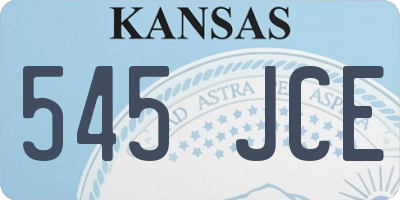 KS license plate 545JCE