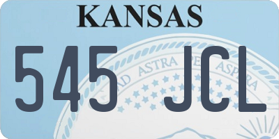 KS license plate 545JCL