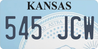 KS license plate 545JCW