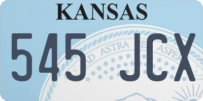 KS license plate 545JCX