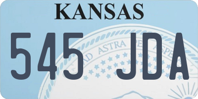 KS license plate 545JDA
