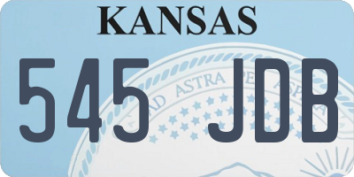 KS license plate 545JDB