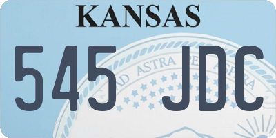KS license plate 545JDC