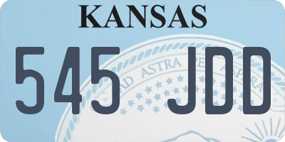 KS license plate 545JDD