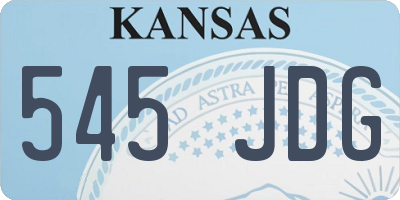 KS license plate 545JDG