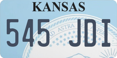 KS license plate 545JDI