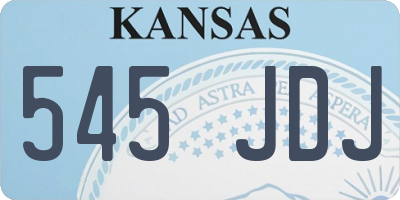 KS license plate 545JDJ