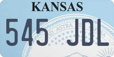 KS license plate 545JDL