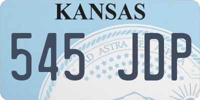 KS license plate 545JDP